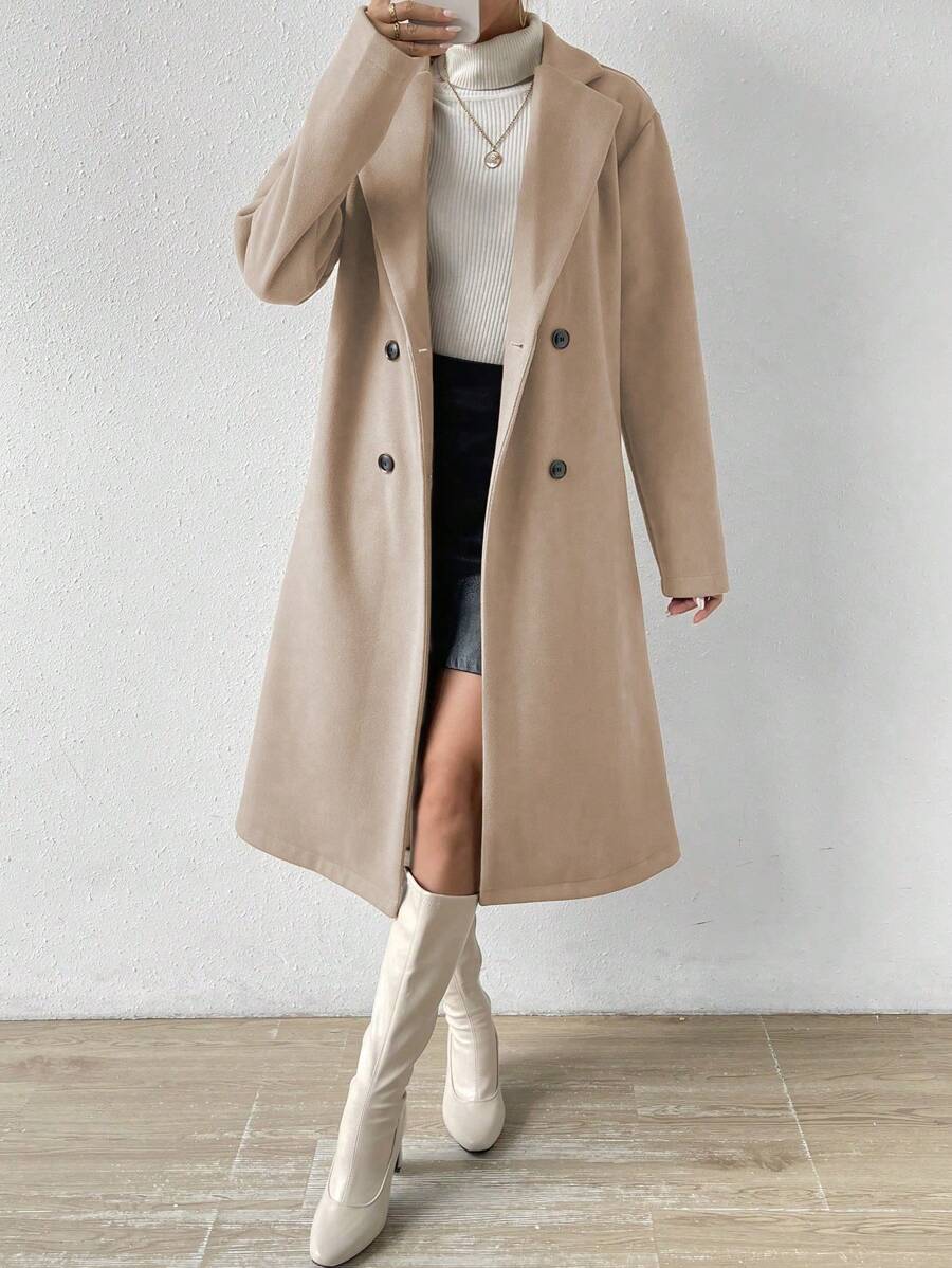 Bailey | Long Double-Breasted Lapel Overcoat, Tailored Winter Coat oaklynwear