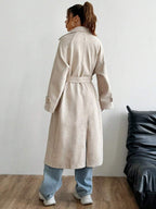 Kylie Belted Notched Collar Long Overcoat - view 2