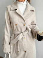 Kylie Belted Notched Collar Long Overcoat - view 6
