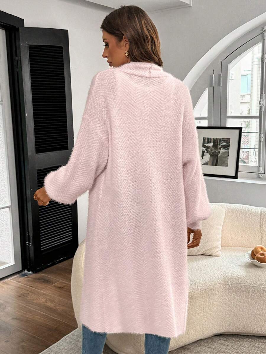 Arya Chevron Textured Open Front Cardigan - view 8