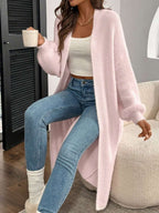 Arya Chevron Textured Open Front Cardigan - view 12