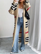 Alina Colorblock Striped Longline Cardigan - view 2