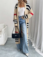 Alina Colorblock Striped Longline Cardigan - view 4