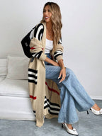 Alina Colorblock Striped Longline Cardigan - view 6