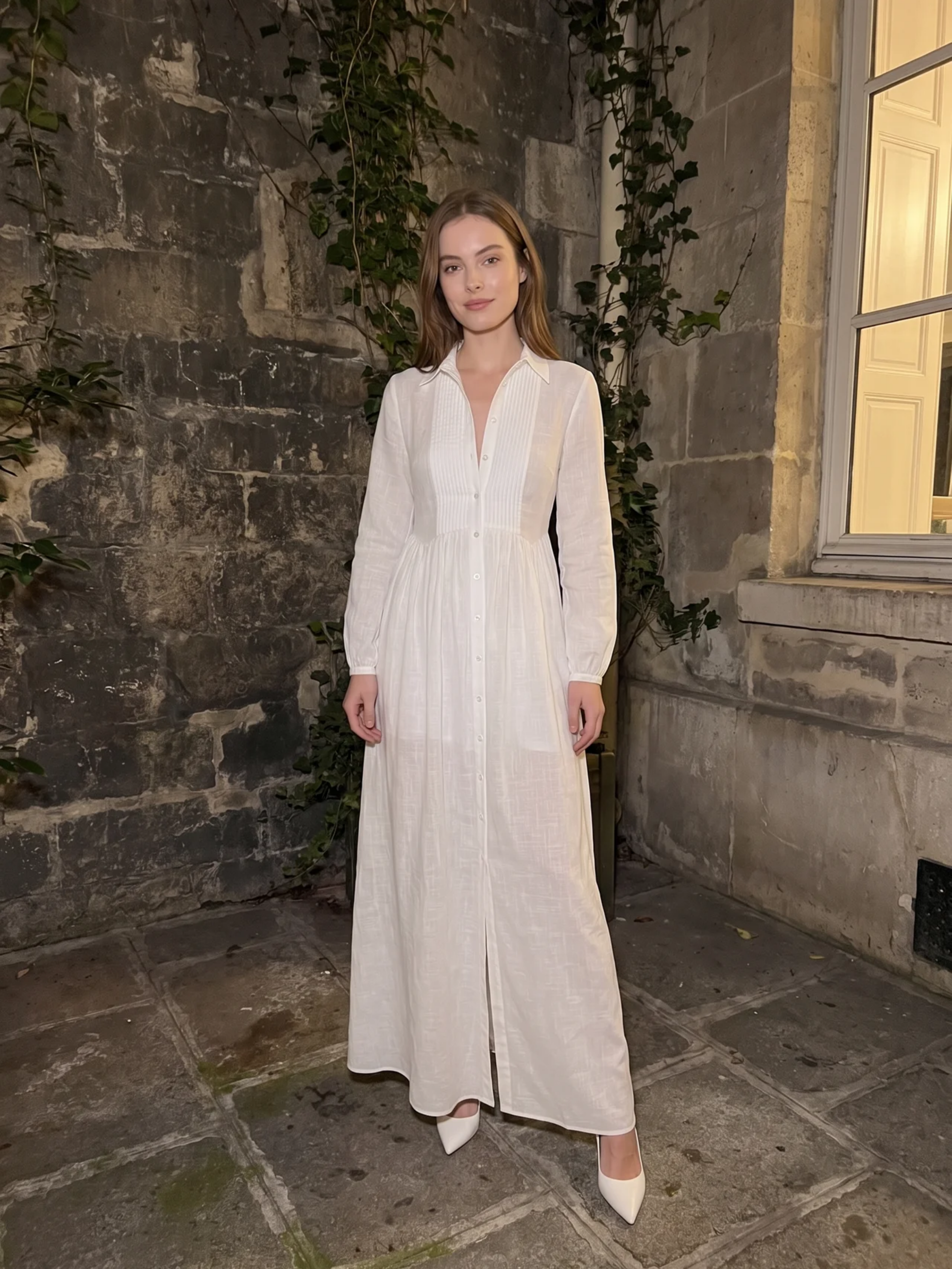 Miriam | Patchwork Linen Maxi Dress oaklynwear