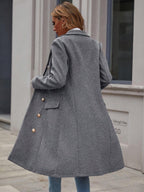 Mabel Lapel Double-Breasted Midi Overcoat - view 3