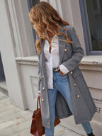 Mabel Lapel Double-Breasted Midi Overcoat - view 4