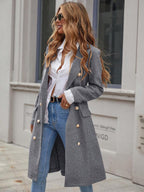Mabel Lapel Double-Breasted Midi Overcoat - view 6