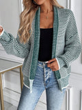 Faith | Ombre Knit Open Front Cardigan with Collar, Cozy Autumn Layer oaklynwear