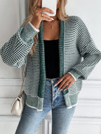 Faith | Ombre Knit Open Front Cardigan with Collar, Cozy Autumn Layer oaklynwear