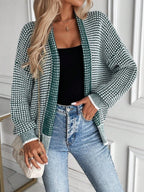 Faith | Ombre Knit Open Front Cardigan with Collar, Cozy Autumn Layer oaklynwear