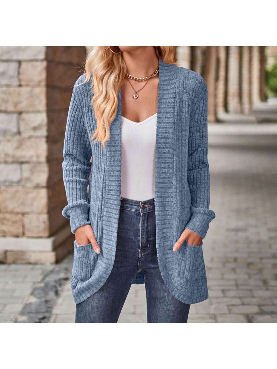 Cardigan Sweaters For Women Fall Open Front Long Sleeve Loose Lightweight Knit Sweater Coat With Pockets oaklynwear