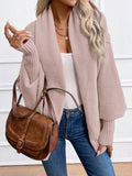 Annika Shawl Collar Batwing Sleeve Cardigan - front view