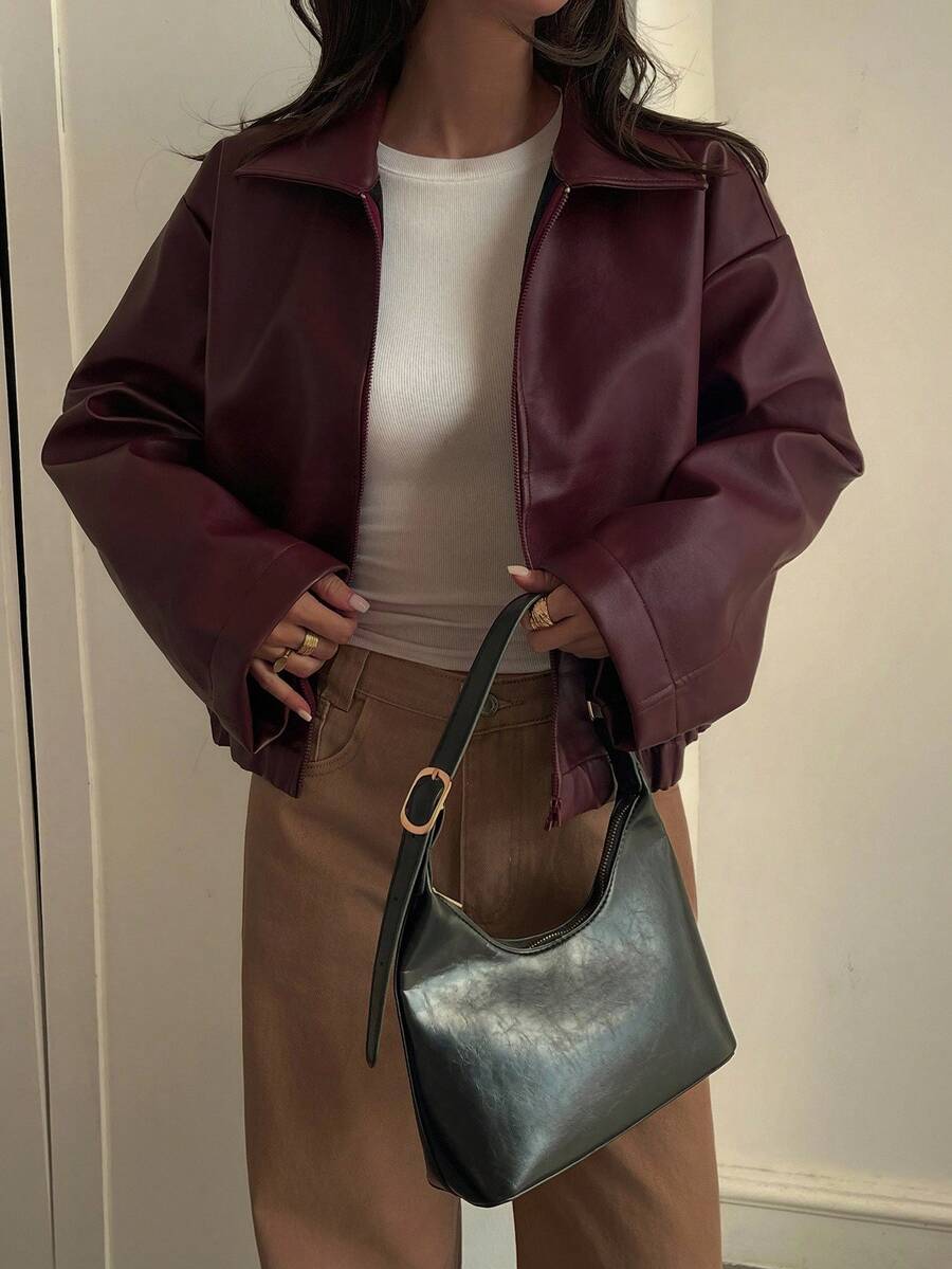 Michaela Zip Front Collared Jacket - view 3