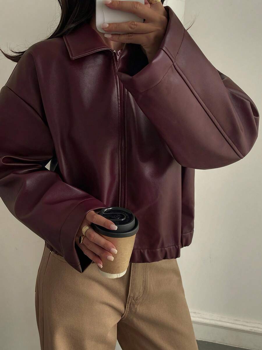 Michaela Zip Front Collared Jacket - view 5