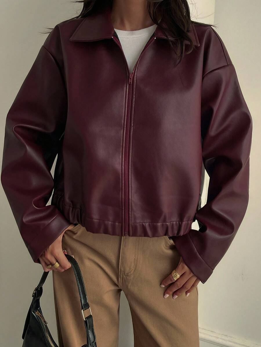 Michaela Zip Front Collared Jacket - view 6