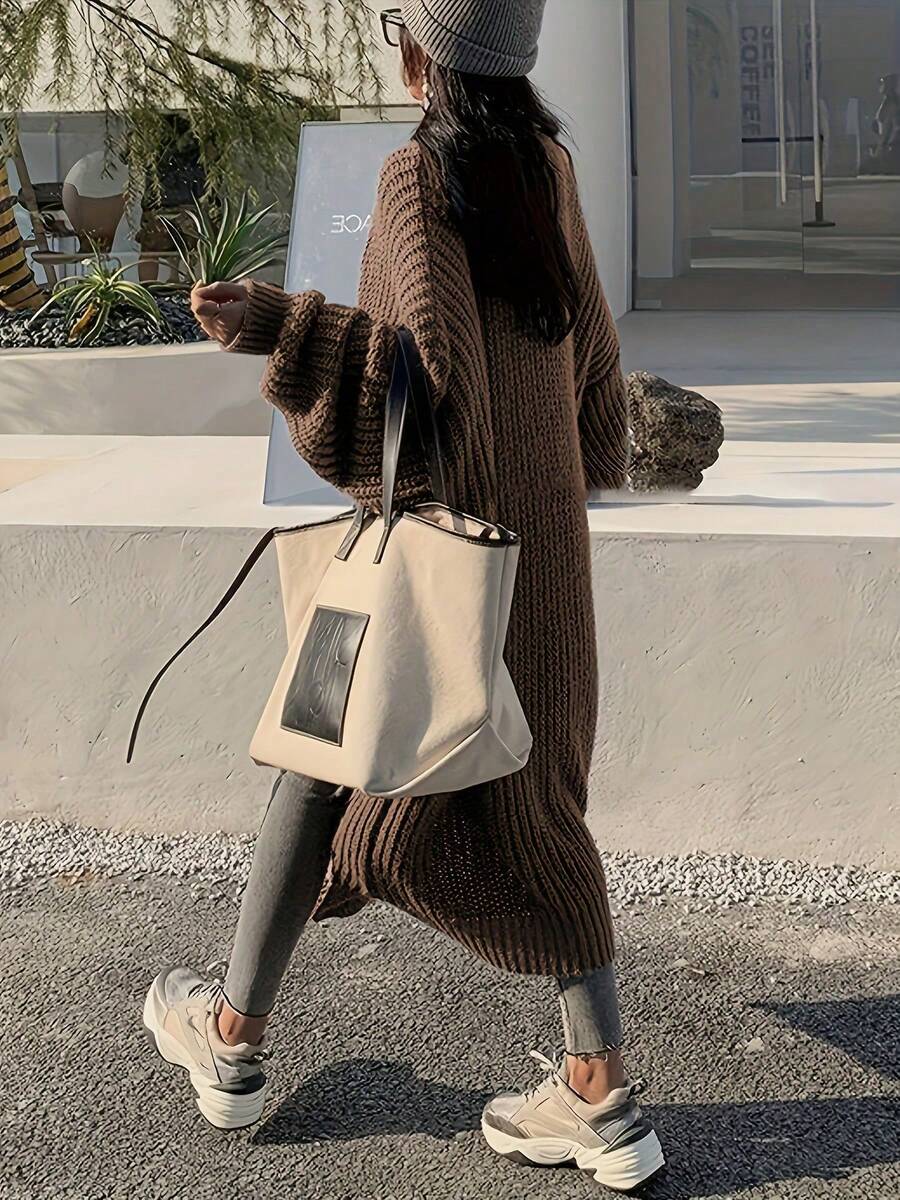 2026 New Autumn/Winter Women's Fashion Elegant Casual Commute Versatile Knit Long Cardigan Sweater oaklynwear
