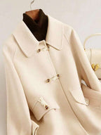 French Fashion Women's Autumn/Winter New Arrival Thick Tweed Jacket, Short Korean Style Elegant Casual Loose Double-Sided Tweed Jacket, Petite High-End Tweed Jacket, Thick Christmas Holiday Jacket oaklynwear