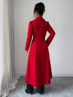 Margaret Cinched Waist Front Slit Maxi Coat - view 2