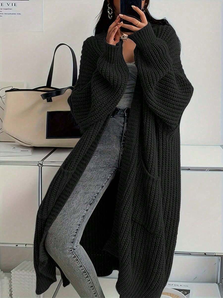 2026 New Autumn/Winter Women's Fashion Elegant Casual Commute Versatile Knit Long Cardigan Sweater oaklynwear