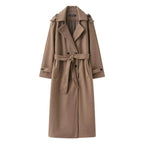 Seelio Autumn/Winter New Women's Fashion Classic Double-Breasted Windbreaker Coat Woolen Overcoat oaklynwear