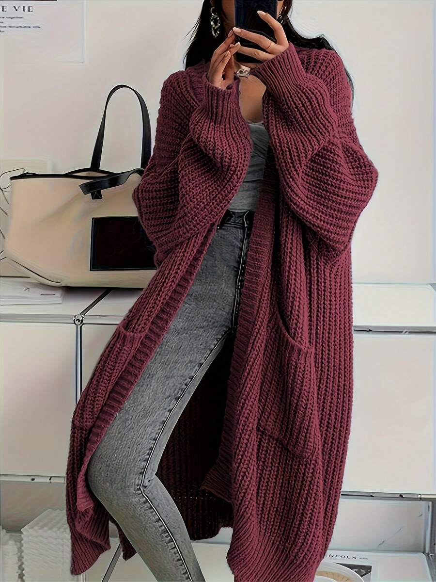 2026 New Autumn/Winter Women's Fashion Elegant Casual Commute Versatile Knit Long Cardigan Sweater oaklynwear