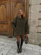 Hadley | Collared Double-Breasted Jacket with Front Pockets, Versatile Everyday Coat oaklynwear