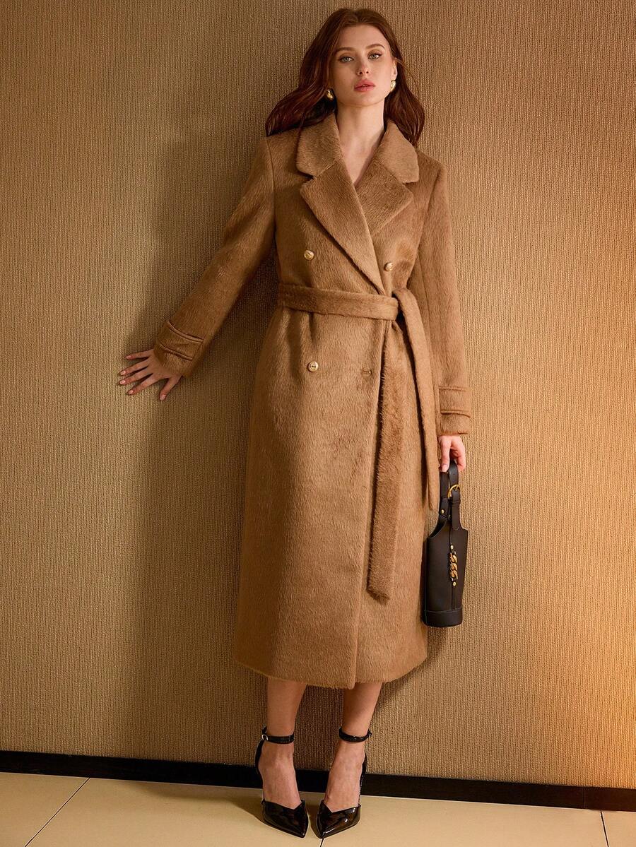 MOTF PREMIUM WOOL DOUBLE BREASTED BELTED OVERCOAT oaklynwear