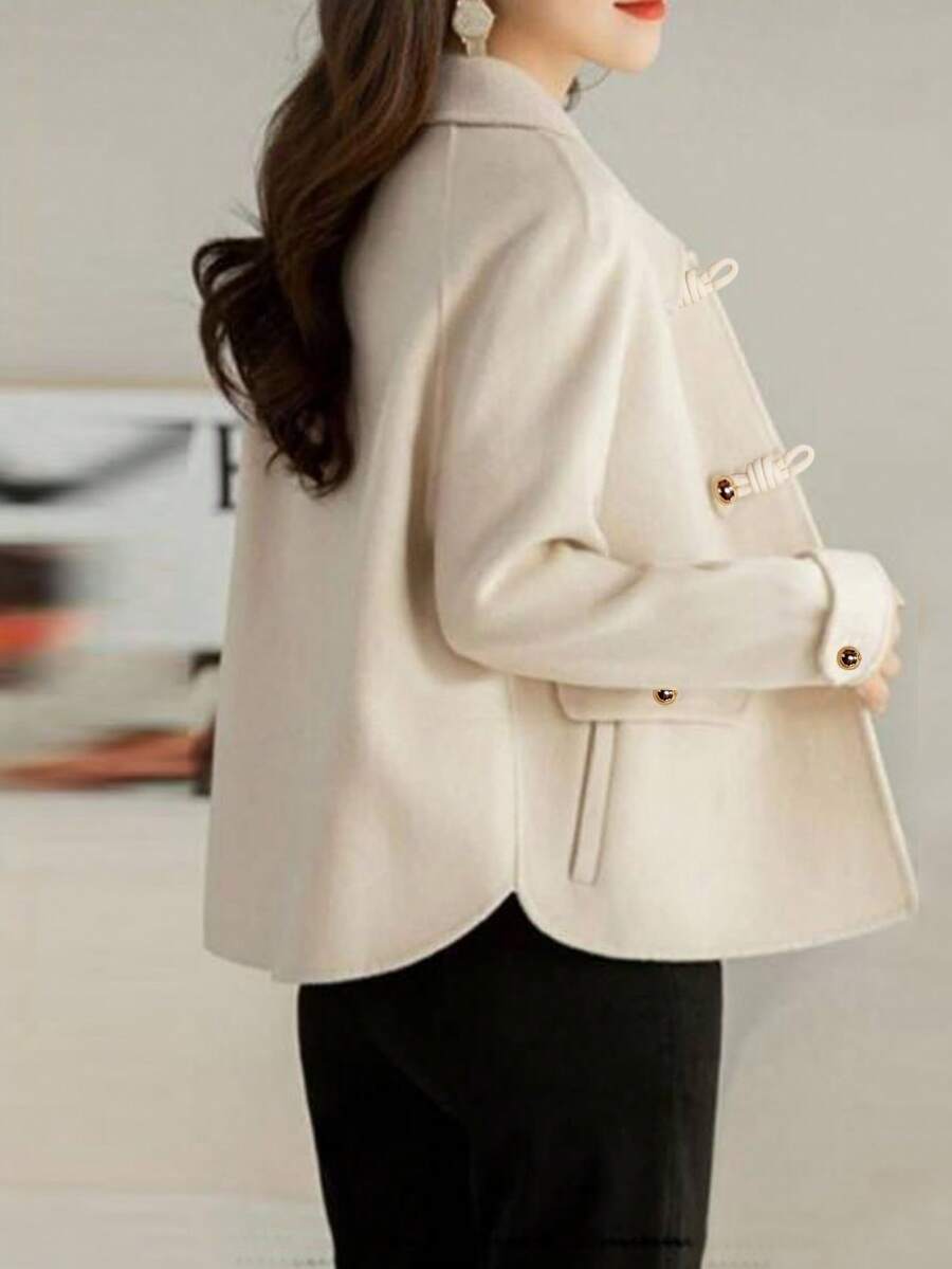 Gemma | Toggle Button Collared Tweed Jacket, Elegant Korean Style Coat oaklynwear