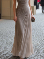 Mooyius | Cowl Neck Ruched Maxi Dress oaklynwear