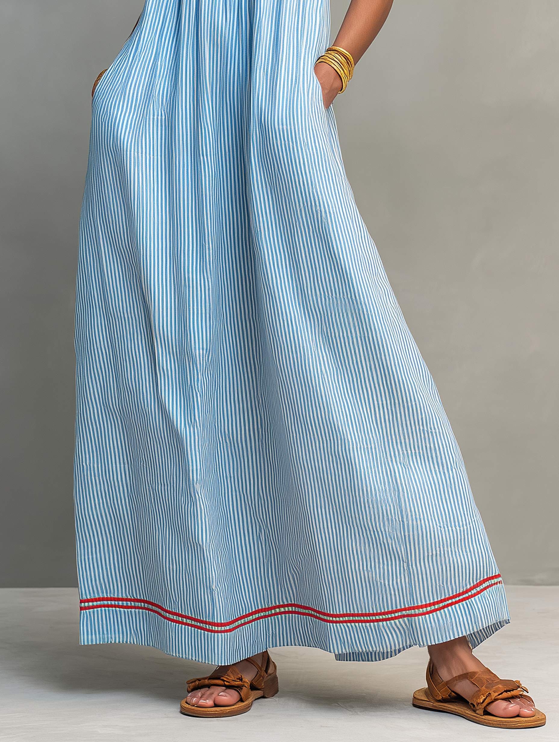 Marina | Women's Striped Maxi Dress oaklynwear