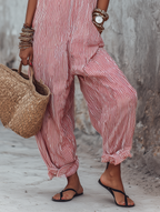 Cleo | Women's Striped Jumpsuit oaklynwear