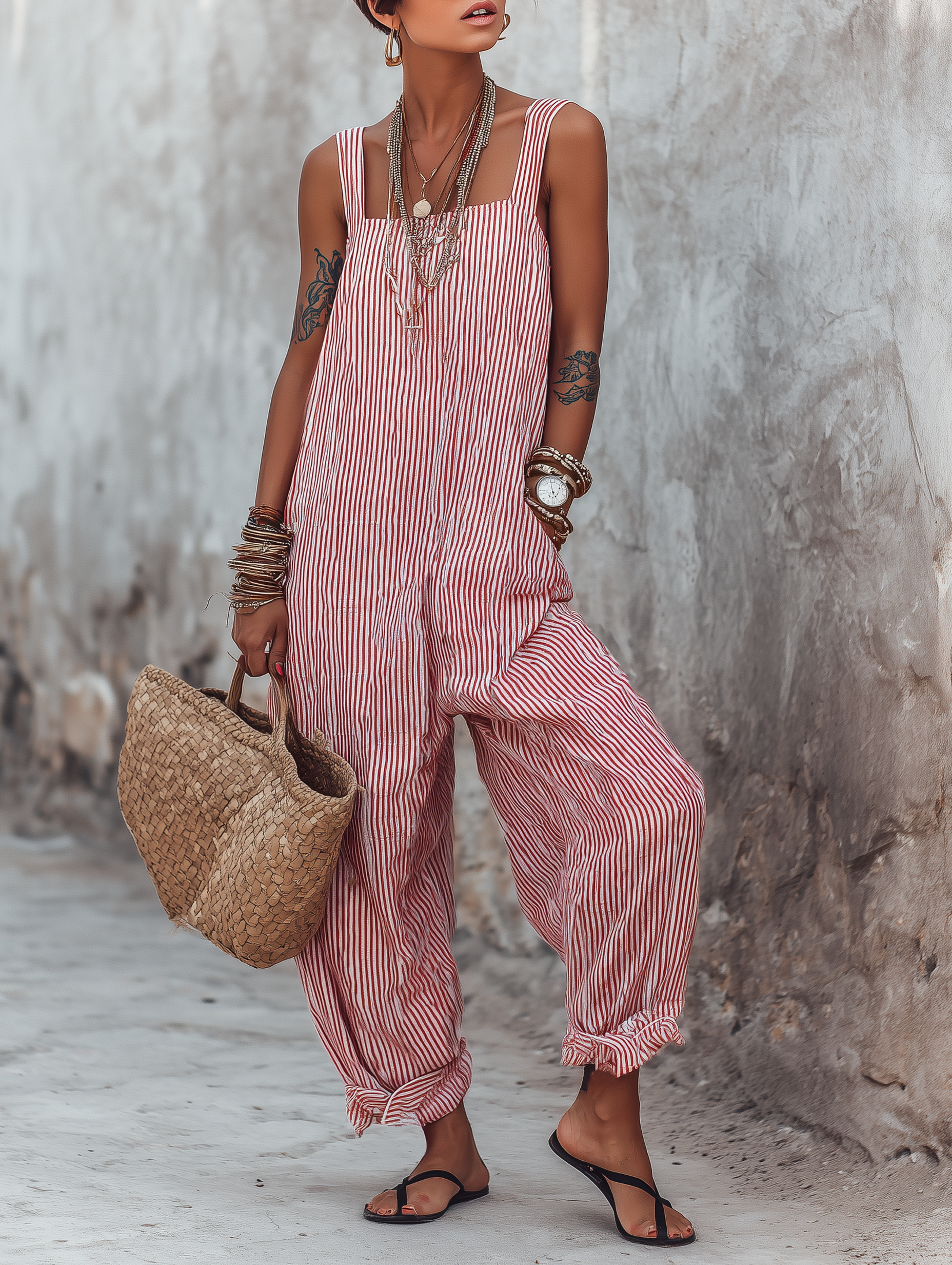 Cleo | Women's Striped Jumpsuit oaklynwear