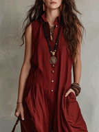 Sienna | Wide-Leg Sleeveless Boho Jumpsuit oaklynwear