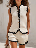 Marisol | Color Block Linen Top Shorts Set oaklynwear