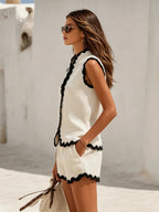 Marisol | Color Block Linen Top Shorts Set oaklynwear