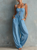 Marina | Smocked Cutout Wide-Leg Jumpsuit oaklynwear