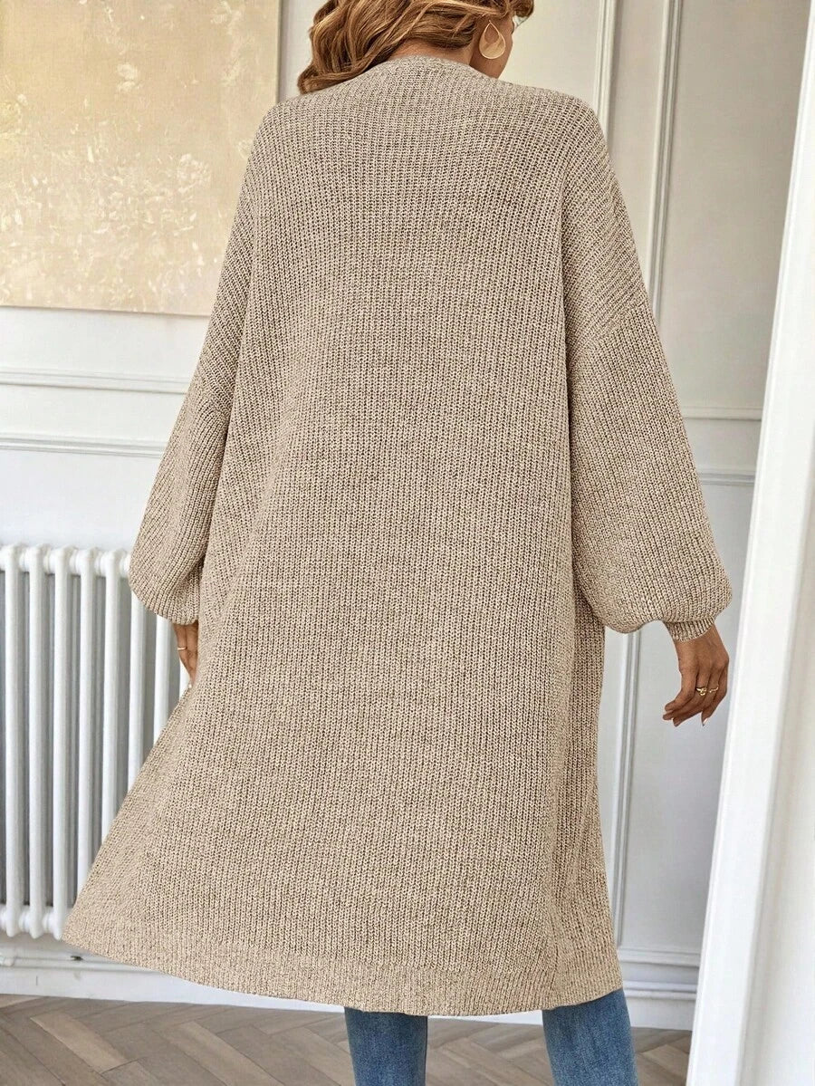 Easowa Women's Solid Color Batwing Sleeve Loose Long Knitted Cardigan, Autumn,Fall oaklynwear