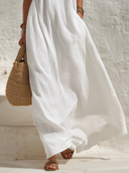 Minimalist Bohemian One-Shoulder Maxi Dress oaklynwear