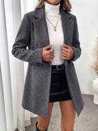 Athena | Single Button Lapel Blazer with Front Pockets, Minimalist Workwear Jacket oaklynwear