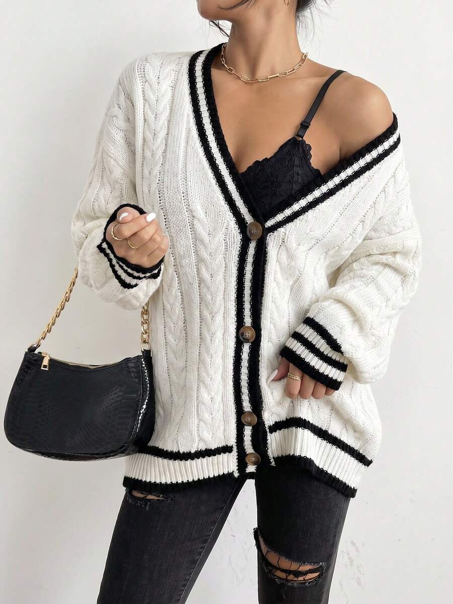 SoleilVie Bishop Sleeve Button Up Cardigan,Long Sleeve Tops Fall Winter Cloth For Women oaklynwear