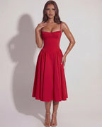 Francesca | Sweetheart Corset Midi Dress oaklynwear