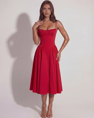 Francesca | Sweetheart Corset Midi Dress oaklynwear