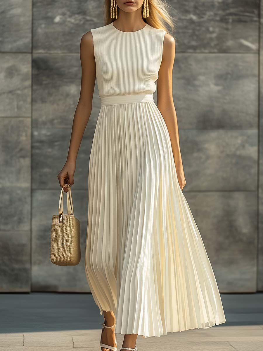 Pearl | Knit Chiffon Maxi Dress oaklynwear