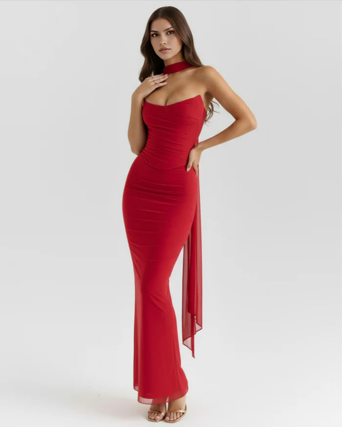 Odessa | Mesh Corset Maxi Skirt Three-Piece Set oaklynwear