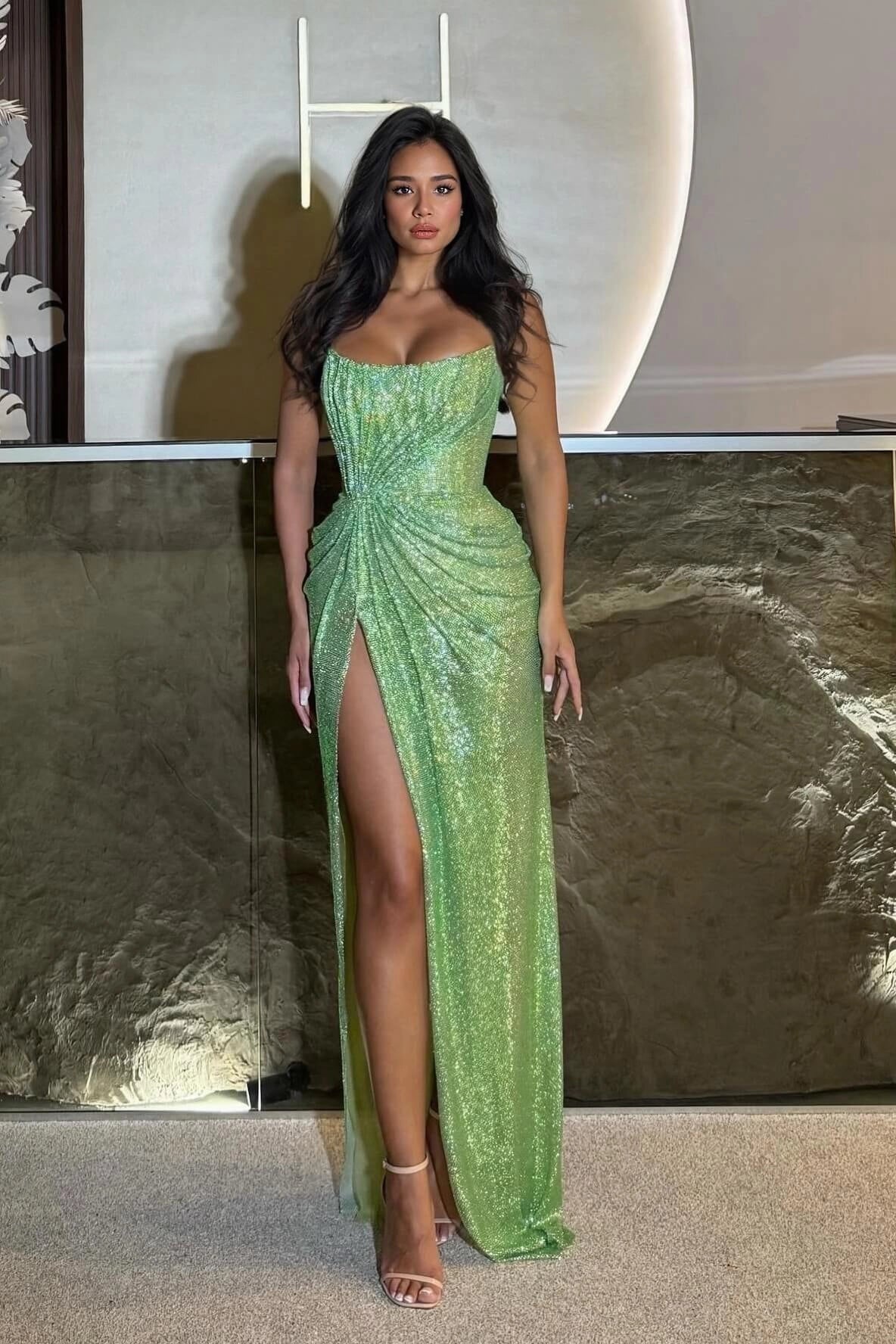 Glamour | Women's Sequin Maxi Dress oaklynwear