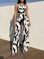 Paloma | Abstract Print Wide-Leg Jumpsuit oaklynwear
