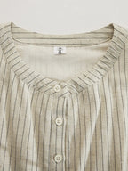 Frances | Striped Button-Down Midi Dress oaklynwear