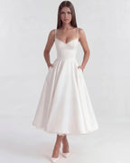 Clarisse | Tulle Sweetheart Corset Midi Dress oaklynwear