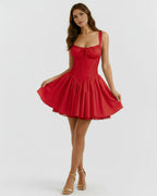 Daisy | Lace-Up Corset Sweetheart Mini Dress oaklynwear